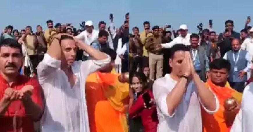 Akshay Kumar Takes a Holy Dip at Triveni Sangam