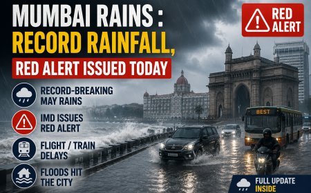 Mumbai Rains : Record Rainfall, Red Alert Issued Today