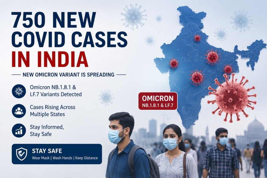 750 new COVID Cases in India : New Omicron Variant is spreading